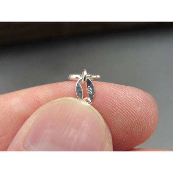 16" Sterling Silver Foreign Word Necklace Vintage Minimalist Everyday Simple - Picture 4 of 6